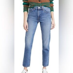 Re/Done Light Blue Straight Leg Jeans